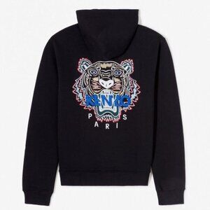 NWT - KENZO Tiger Embroidered Zipped Hoodie BLACK 🤦‍♂️